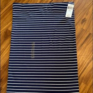 Polo navy striped midi skirt size XL NWT/sticker